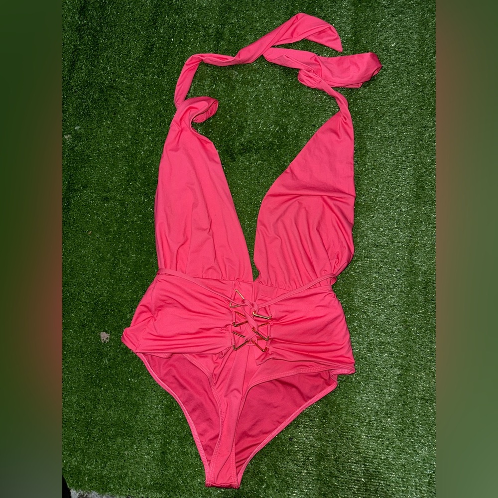 Beach Riot hot pink one piece swimwear